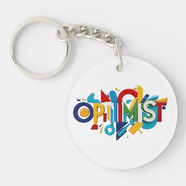 Keychain optimist design,valentine's day gift,gift (Front)