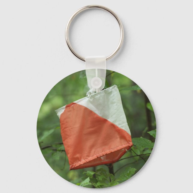 Keychain - Orienteering flag (Front)