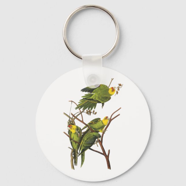 Keychain: Parakeet - by John Audubon Keychain (Front)