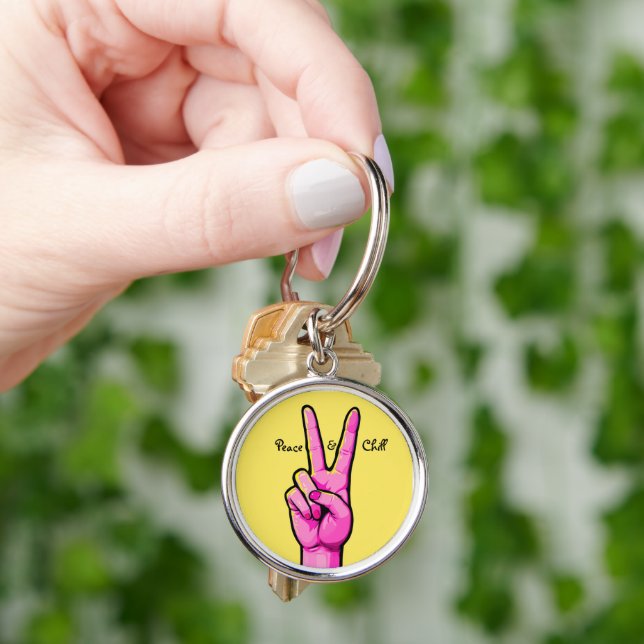 Keychain "Peace & Chill" Positive Energy (Hand)