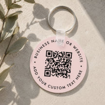Keychain | Personalized QR Code Business Promo Tag