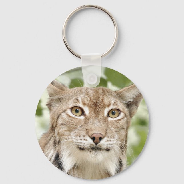 keychain photo lynx , cat , animals . (Front)