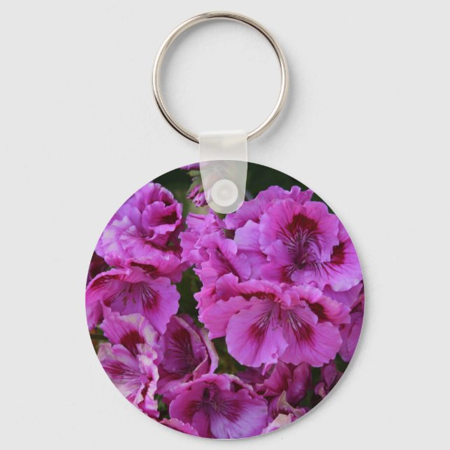 Keychain, "Purple Azalea Blossoms" Keychain (Front)