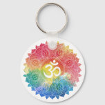 Keychain: Rainbow Mandala Keychain at Zazzle