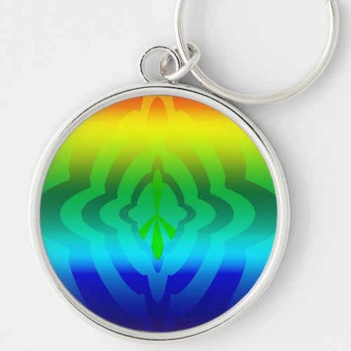 Keychain Rainbow Peace Symbol Keychain