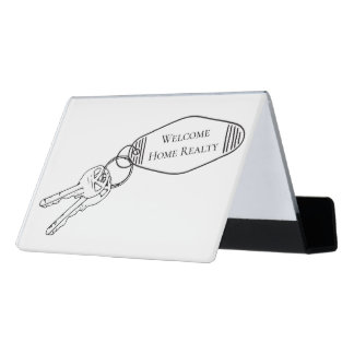 Keychain Real Estate Agent Business Card Holder