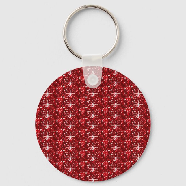 Keychain Red Dark Glitter (Front)