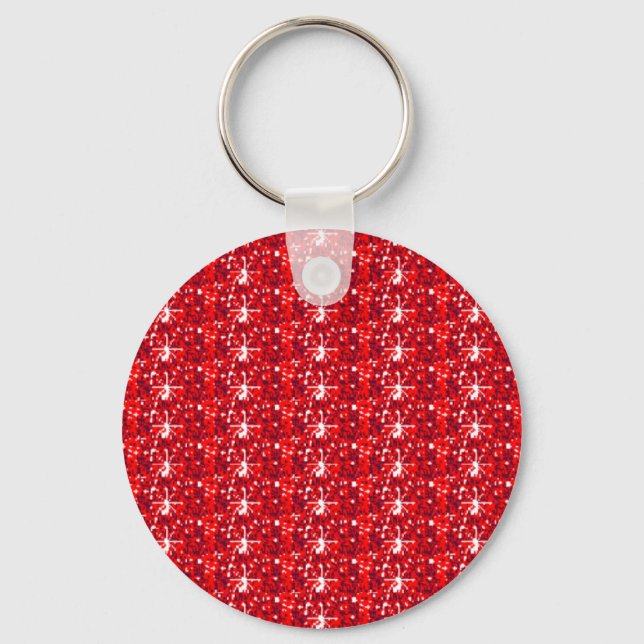 Keychain Red Glitter (Front)