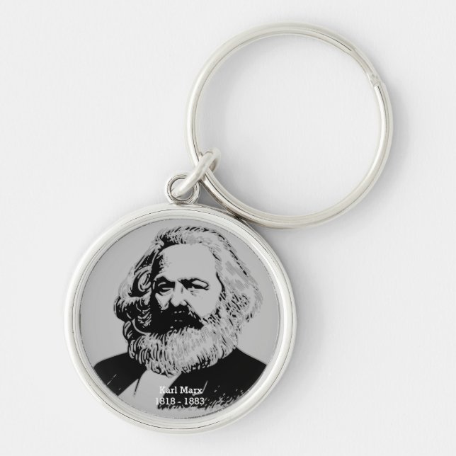 Keychain rond premium Karl Marx (Front)