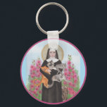 Keychain Saint Gertrude Patron St. of Cats<br><div class="desc">The Original Crazy Cat Lady</div>