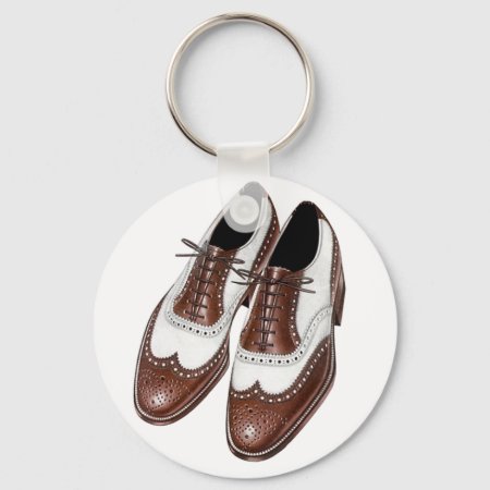 Keychain Two-tone Wing Tip Mens Fashion Shoe