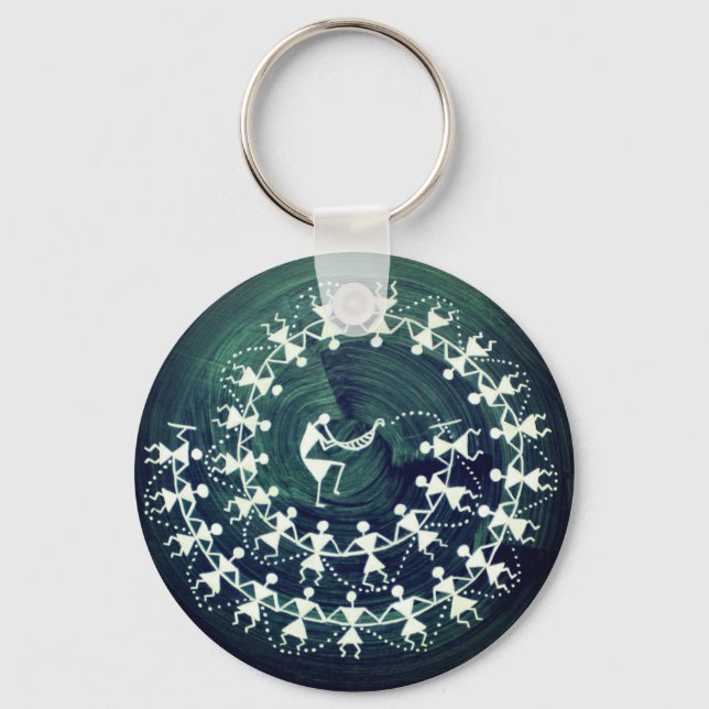 Keychain Warli art Medha Karandikar (Front)