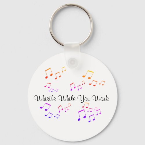 Keychain _ Whistle While You Work Musical Notes