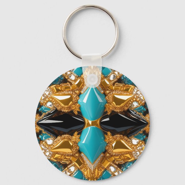 Keychain with Bahamas Colors Design (Front)