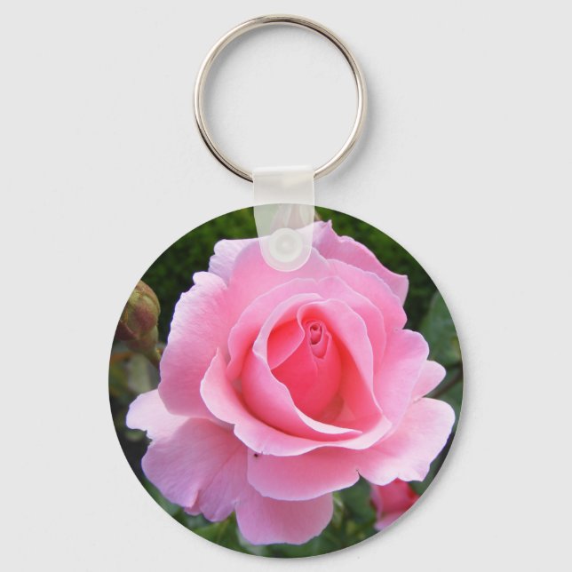 Keychain with beautiful pink rose (Front)