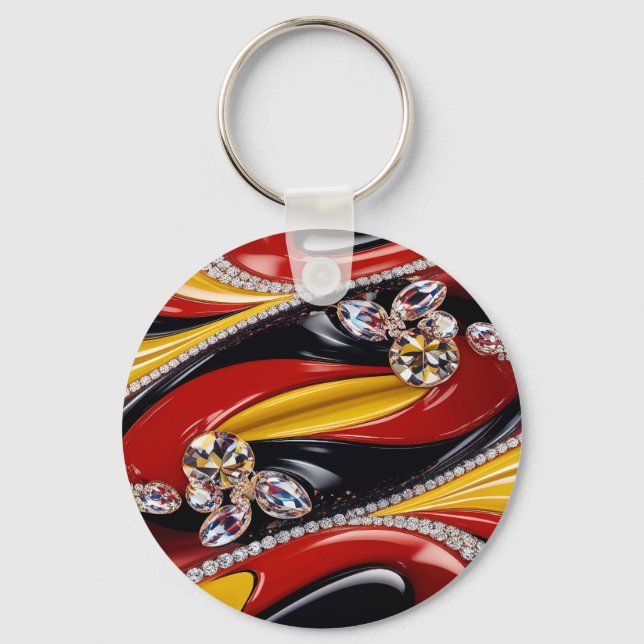 Keychain with Belgian Colors Design (Front)