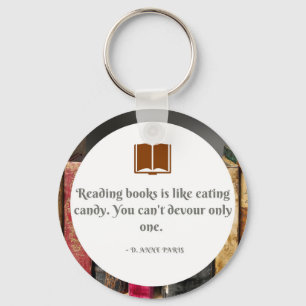Keychain with Book Quote