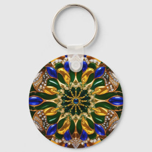 Keychain with Brazil Colors Design