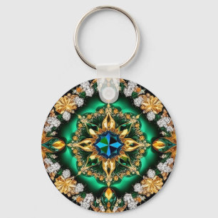 Keychain with Brazilian Colors Design