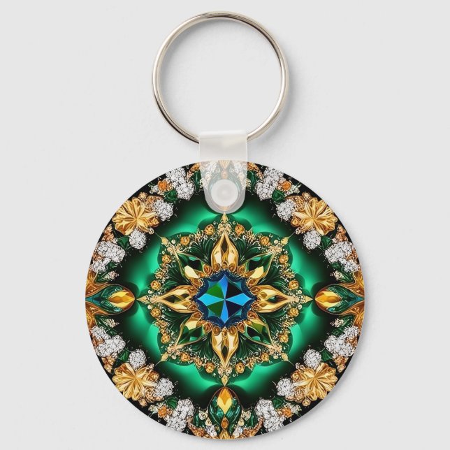 Keychain with Brazilian Colors Design (Front)