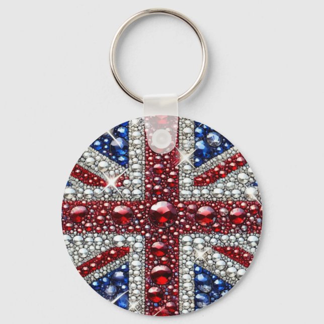 Keychain with British Colors Design (Front)