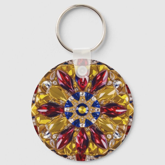 Keychain with Colombia Colors Design (Front)