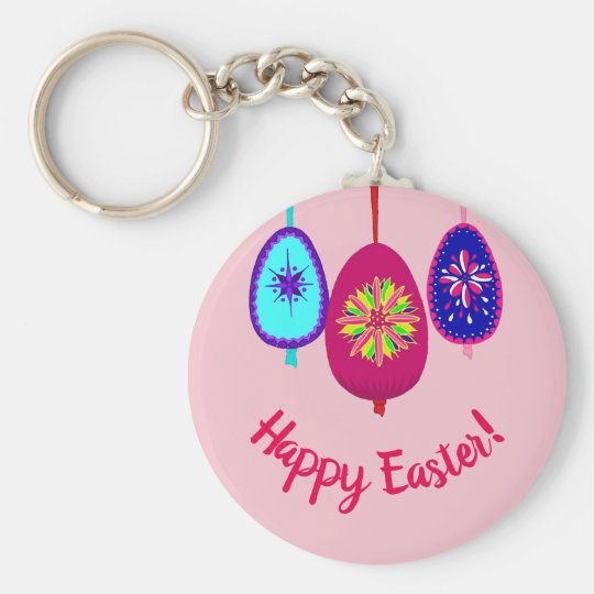 Keychain with Easter eggs design | Zazzle.com