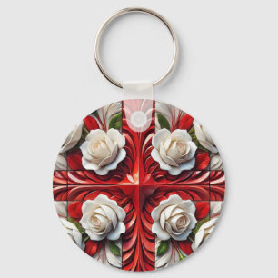 Keychain with English Roses Design