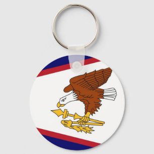 Keychain with Flag of American Samoa