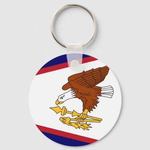 Keychain with Flag of American Samoa