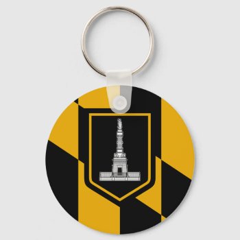 Keychain With Flag Of Baltimore  Maryland  Usa by AllFlags at Zazzle