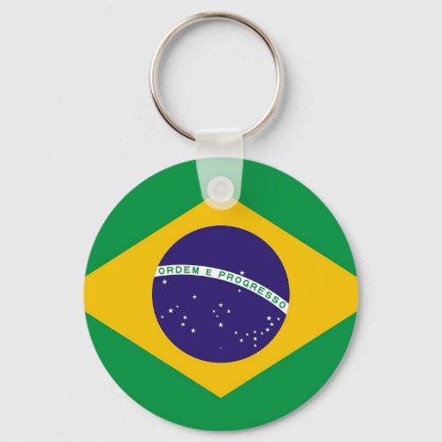 Keychain with Flag of Brazil