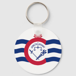 Keychain with Flag of Cincinnati, Ohio
