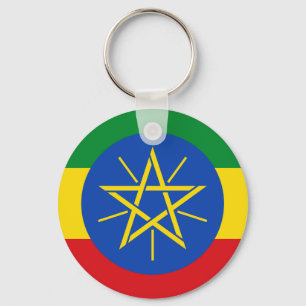 Keychain with Flag of Ethiopia