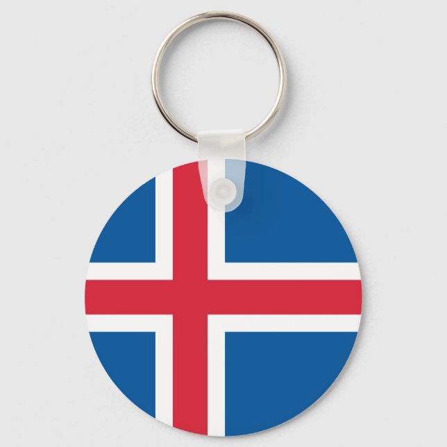 Keychain with Flag of Iceland (Front)