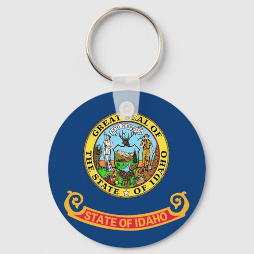 Keychain with Flag of Idaho State