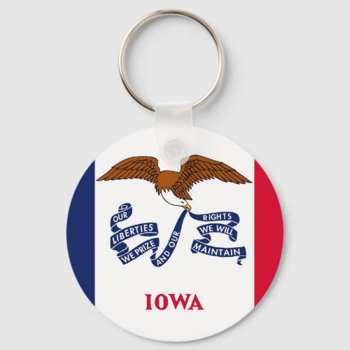 Keychain with Flag of Iowa State