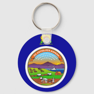Keychain with Flag of Kansas State