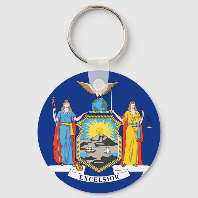 Keychain with Flag of New York State (Front)