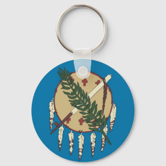 Keychain with Flag of Oklahoma State