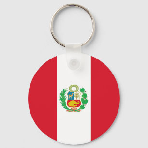 Keychain with Flag of Peru