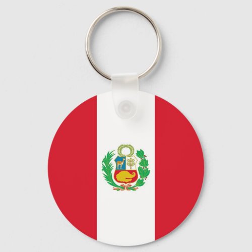 Keychain with Flag of Peru