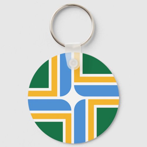 Keychain with Flag of Portland Oregon