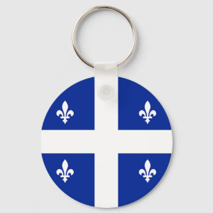 Keychain with Flag of Quebec, Canada