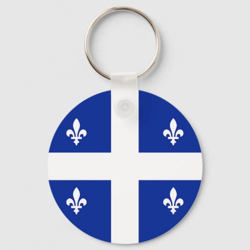 Keychain with Flag of Quebec Canada
