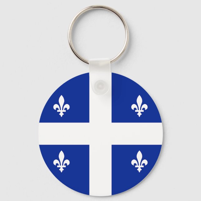 Keychain with Flag of Quebec, Canada (Front)