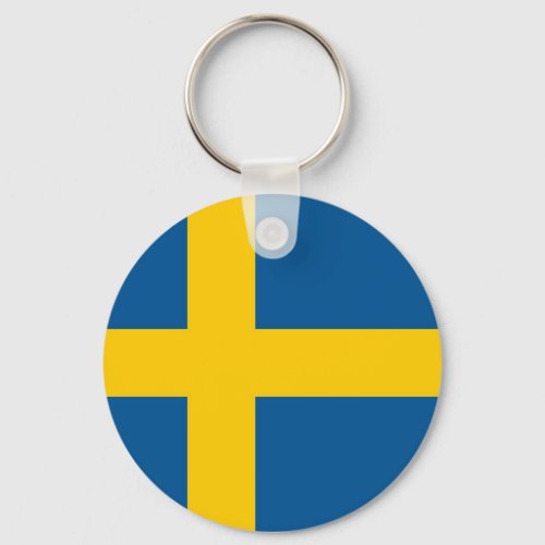 Keychain with Flag of Sweden