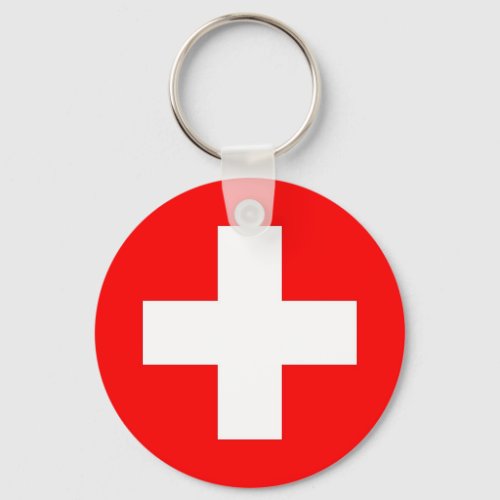 Keychain with Flag of Switzerland