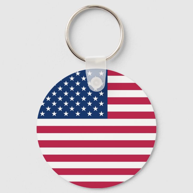 Keychain with Flag of USA (Front)