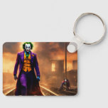 Keychain with joker and Spyder man print.
